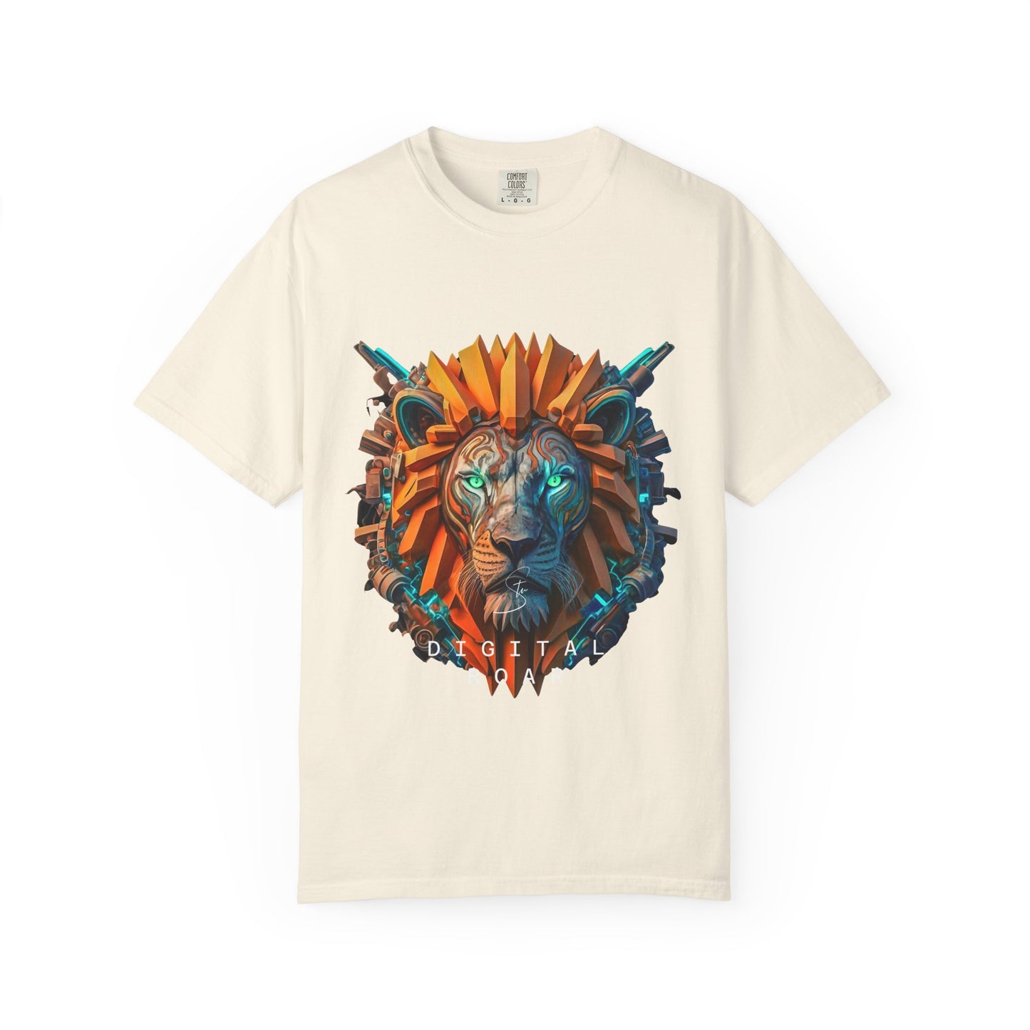 Digital Roar - Unisex T-Shirt - Futuristic Animal Tee for Cyberpunks
