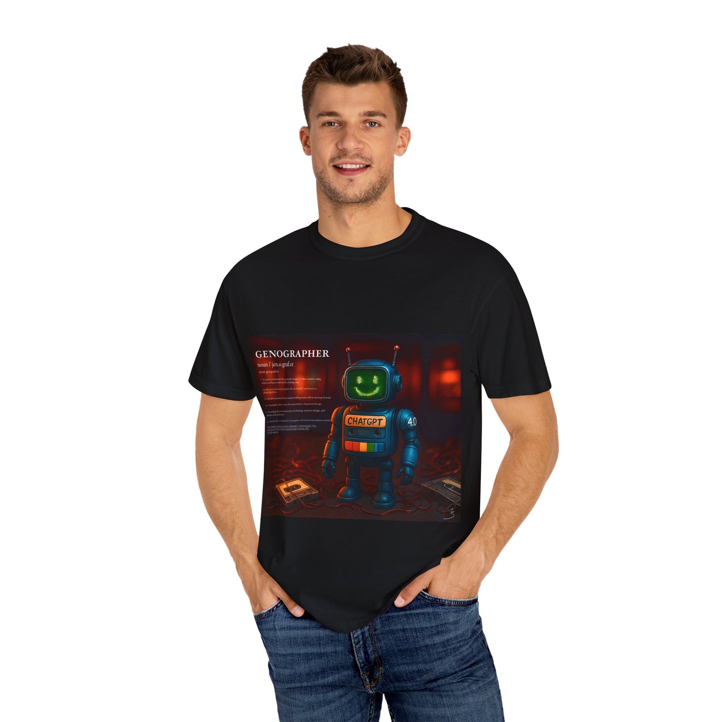 Genographer - Unisex T-Shirt - Robot Tee for AI Genographers