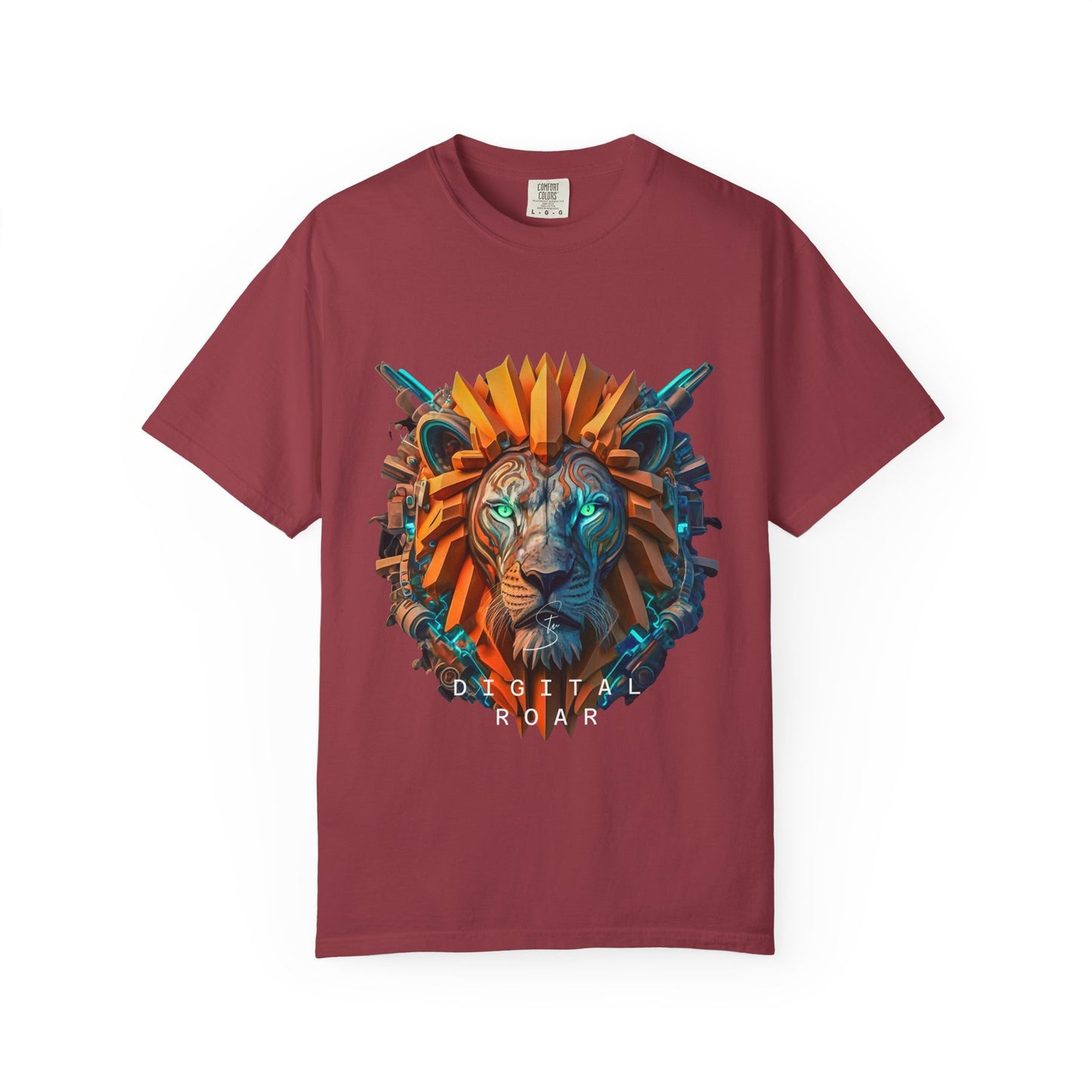 Digital Roar - Unisex T-Shirt - Futuristic Animal Tee for Cyberpunks