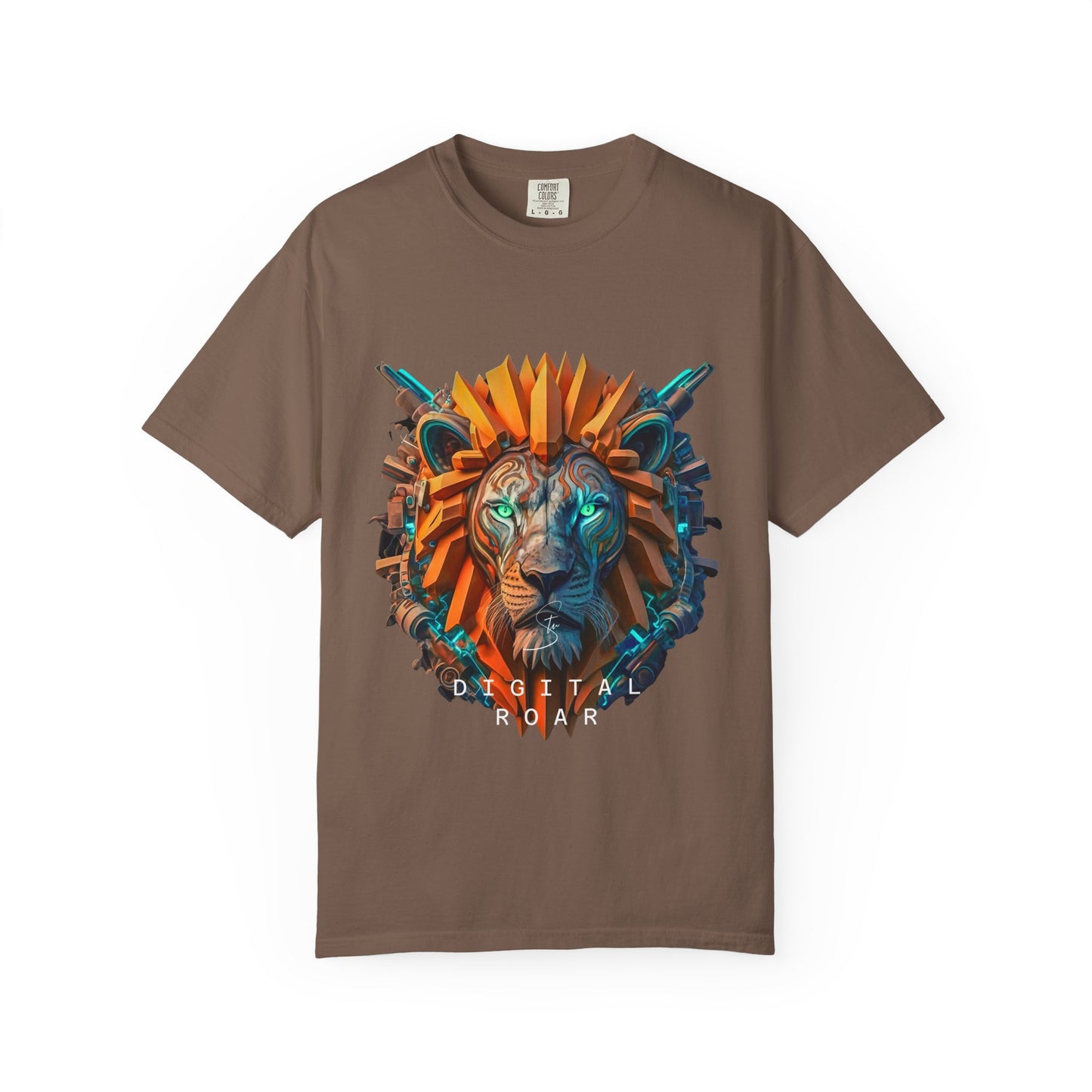 Digital Roar - Unisex T-Shirt - Futuristic Animal Tee for Cyberpunks
