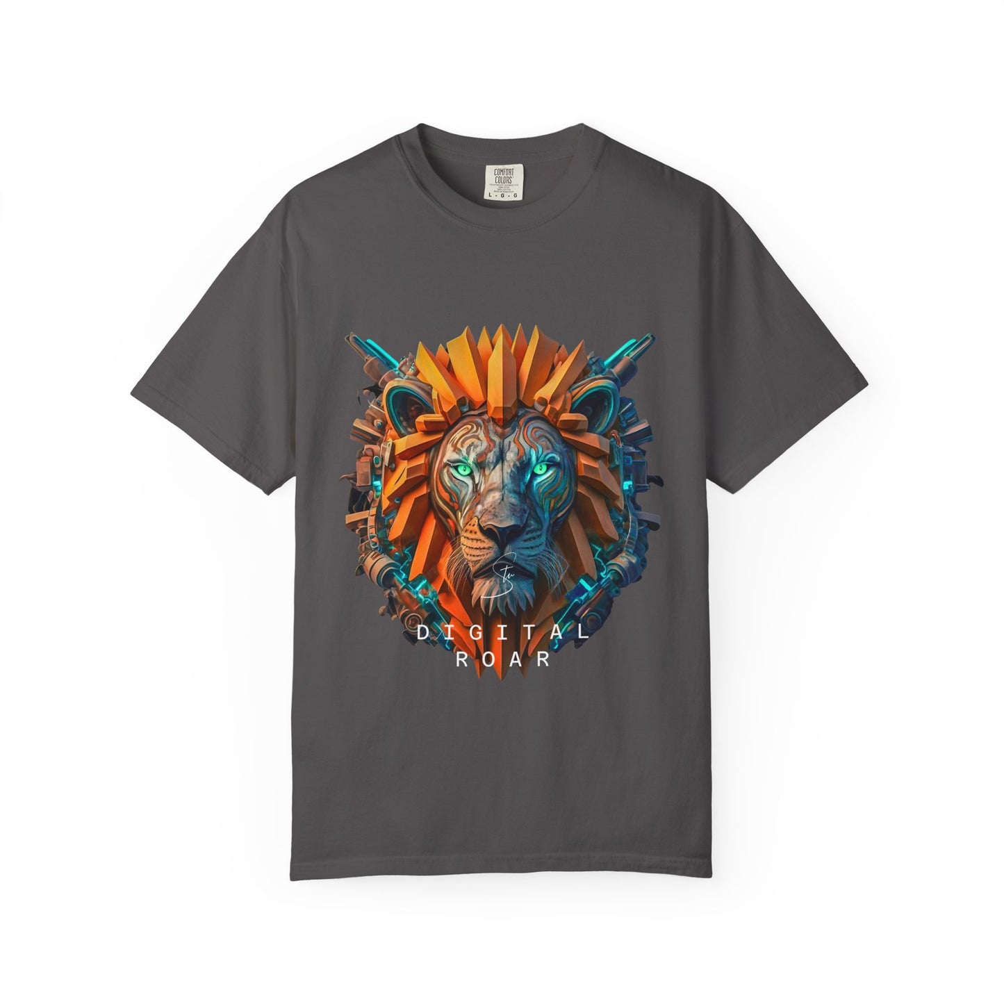 Digital Roar - Unisex T-Shirt - Futuristic Animal Tee for Cyberpunks