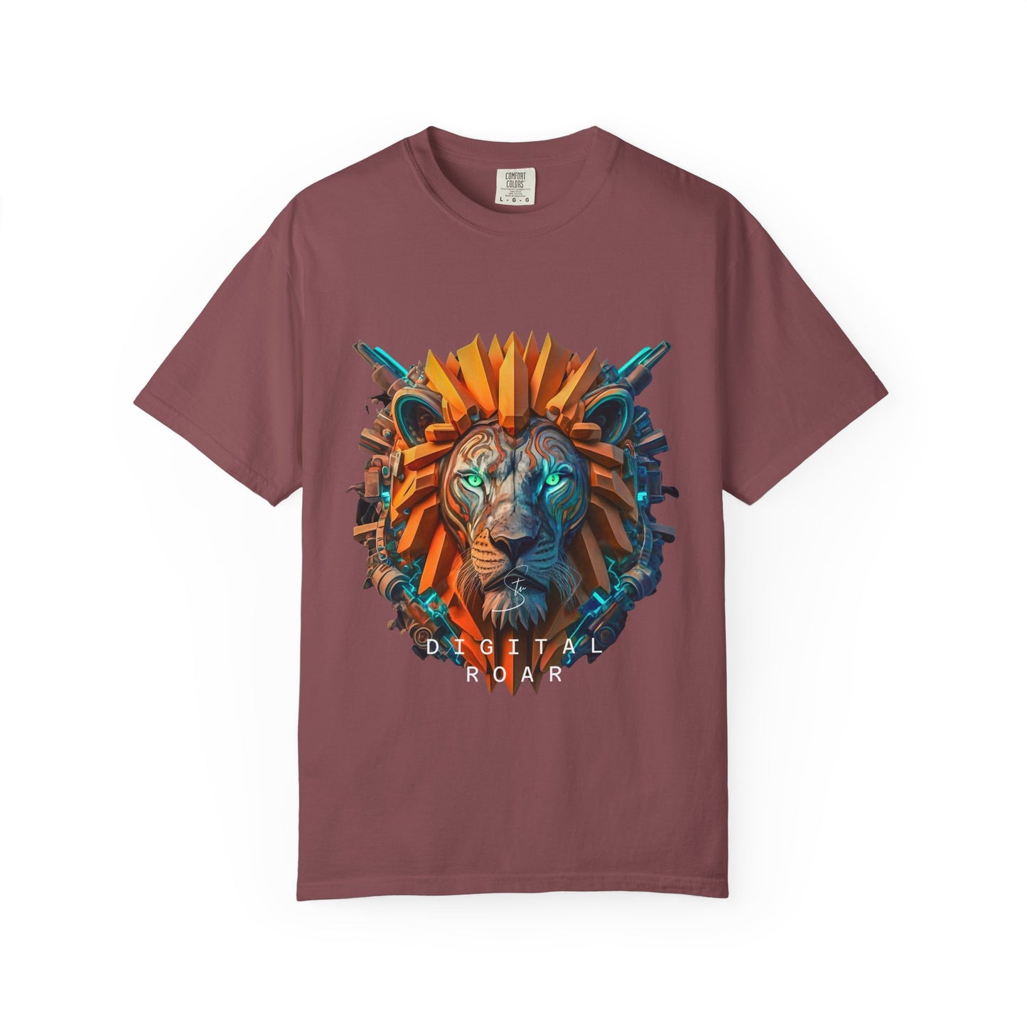Digital Roar - Unisex T-Shirt - Futuristic Animal Tee for Cyberpunks