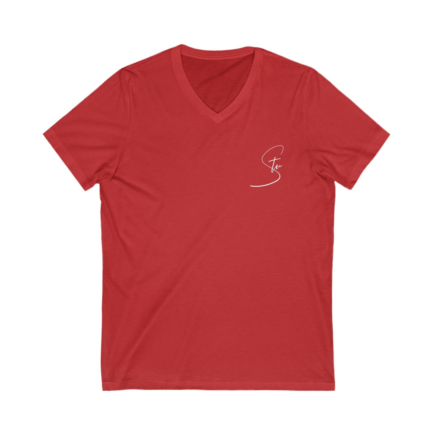 “Stu” - Unisex Jersey Short Sleeve V-Neck Tee