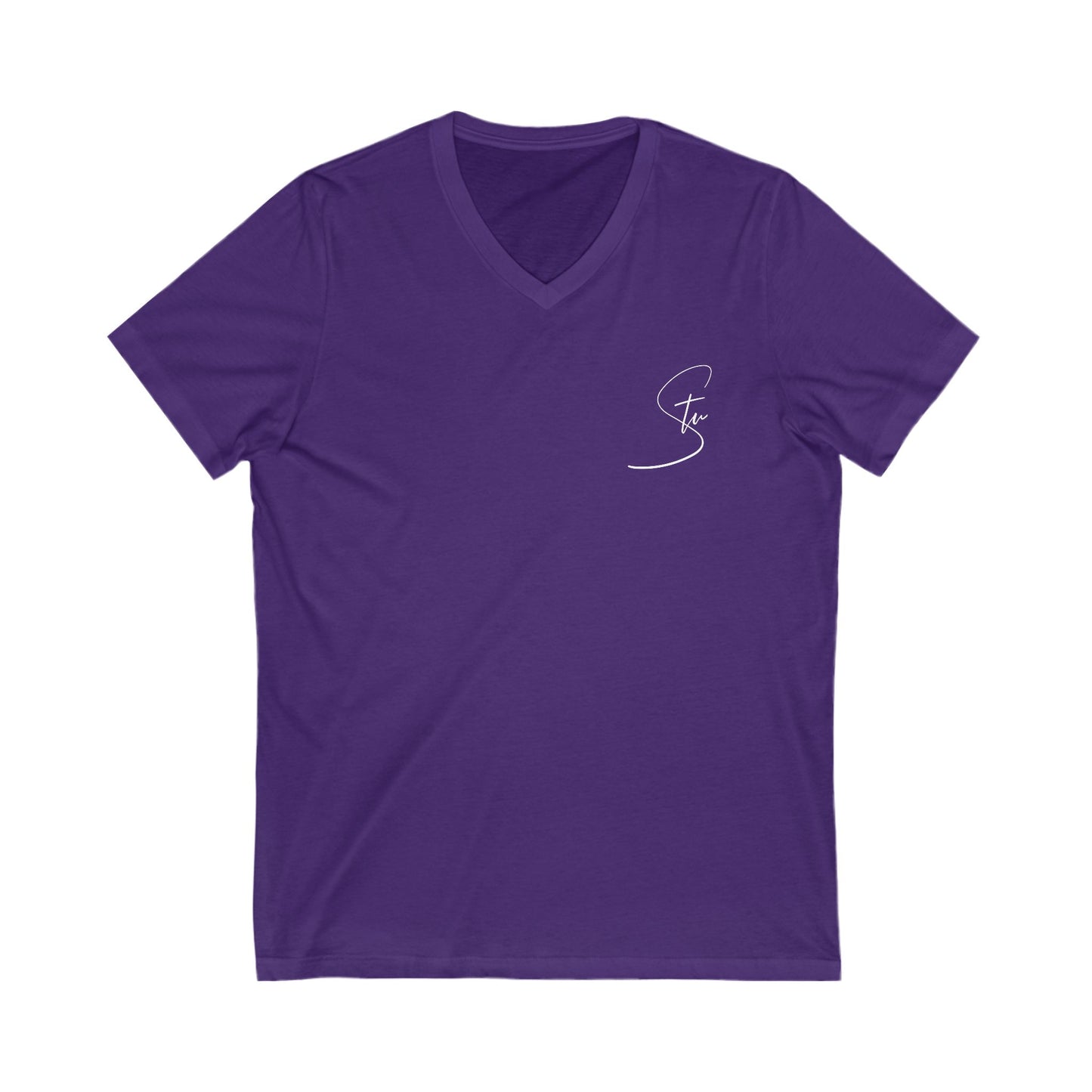 “Stu” - Unisex Jersey Short Sleeve V-Neck Tee