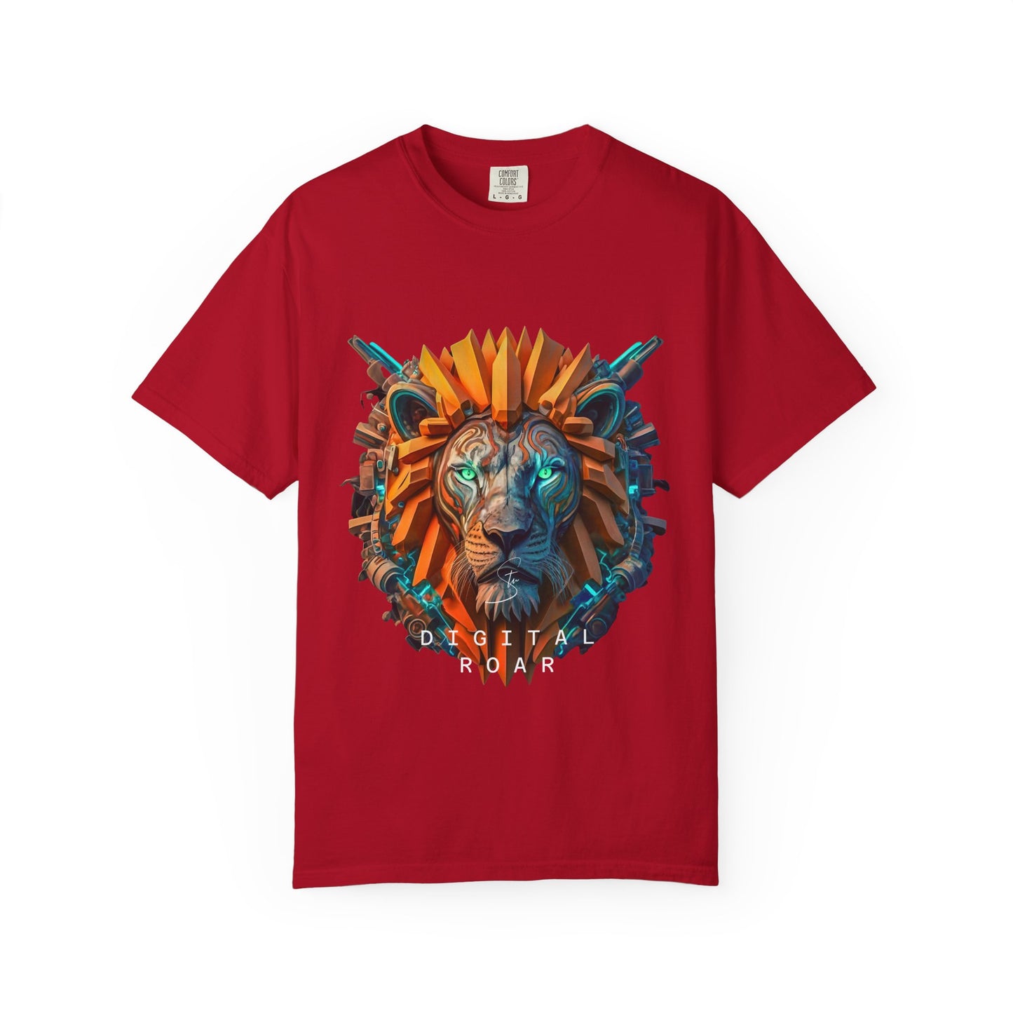 Digital Roar - Unisex T-Shirt - Futuristic Animal Tee for Cyberpunks