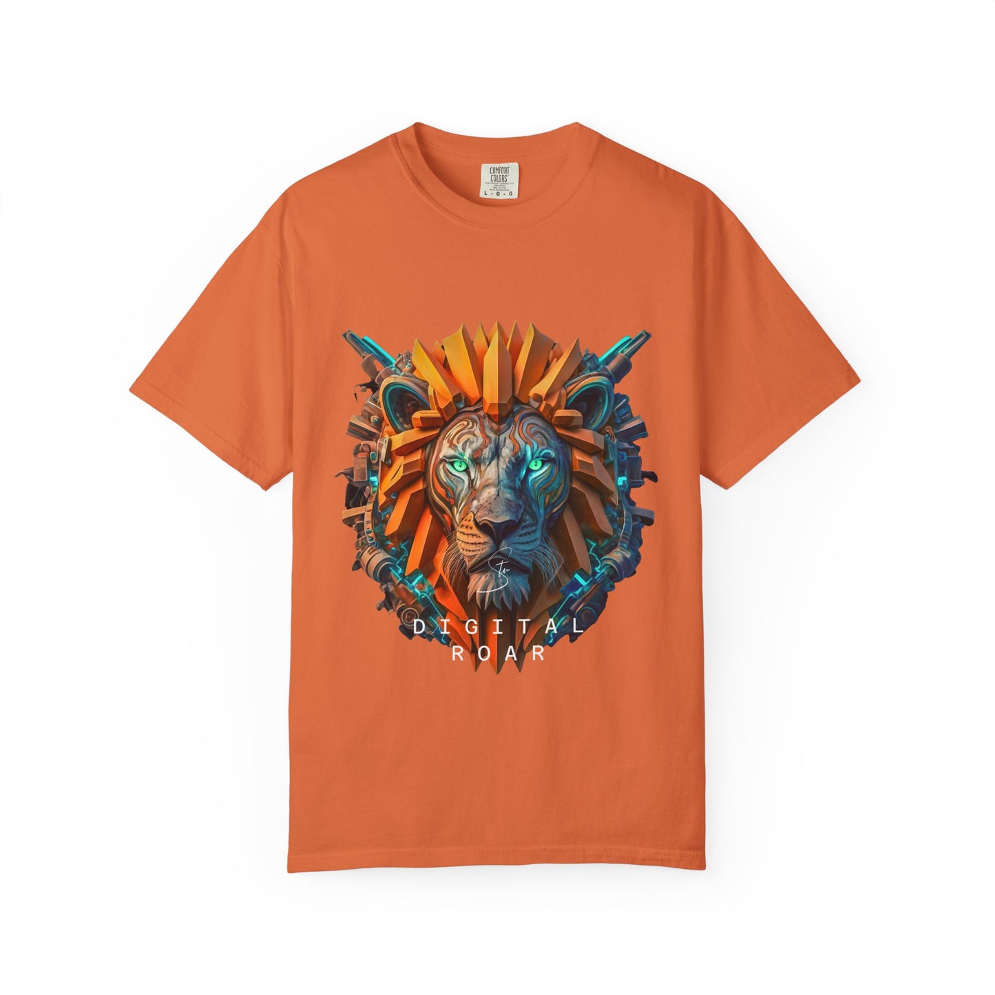 Digital Roar - Unisex T-Shirt - Futuristic Animal Tee for Cyberpunks