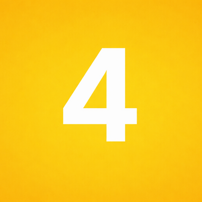 White number '4' on a yellow background