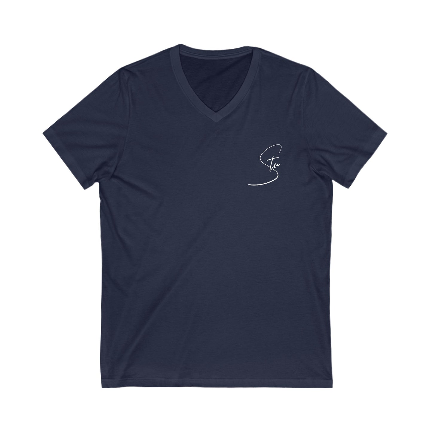 “Stu” - Unisex Jersey Short Sleeve V-Neck Tee